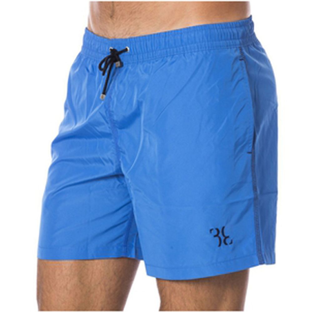 Blå polyester herrbaddräkt