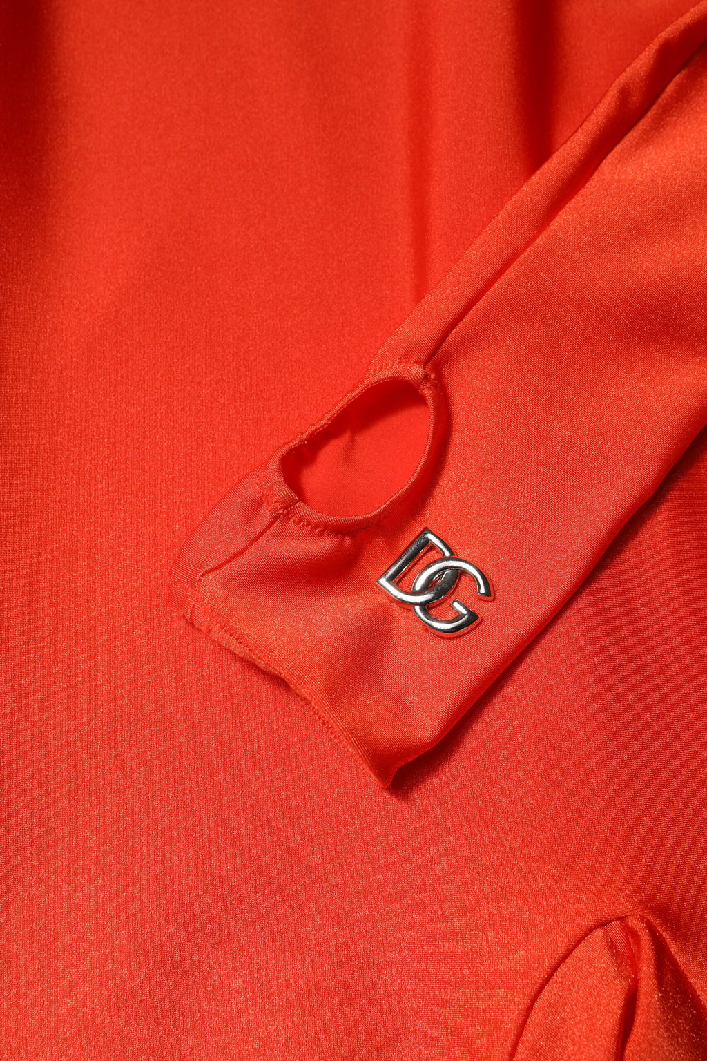 Rød nylon høyhalset bodycon-jumpsuitkjole