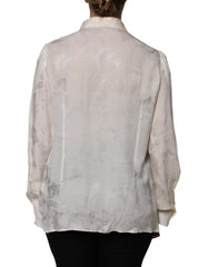 Dolce & Gabbana White Button Down Long Sleeves Blouse Top