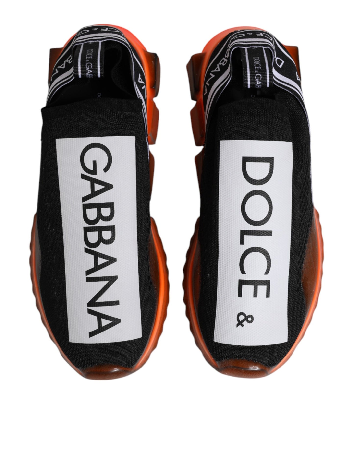 Dolce &amp; Gabbana Svarta Vita Slip On Sorrento Sneakers Skor