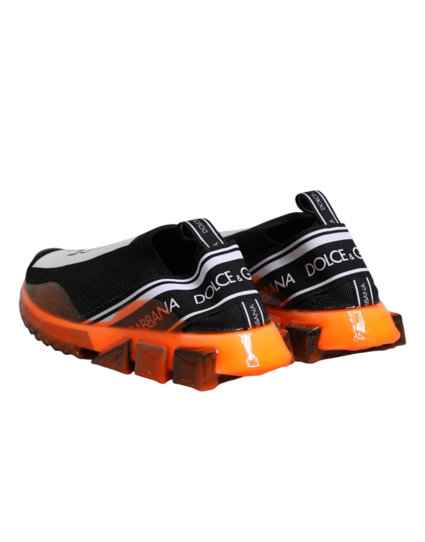 Dolce &amp; Gabbana Svarta Vita Slip On Sorrento Sneakers Skor
