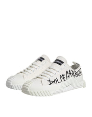 Dolce & Gabbana White Cotton NS1 Low Top Sneakers Shoes