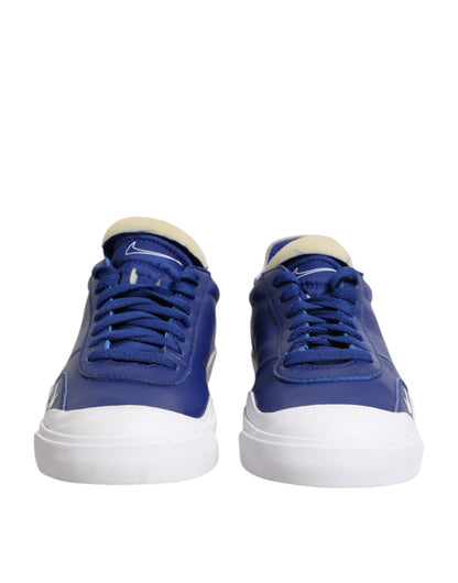 Nike Hvite Blå Lace Up Lave Topp Drop-Type PRM Sneakers Sko