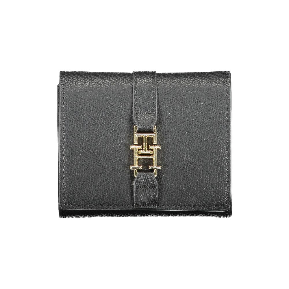 Tommy Hilfiger Black Polyurethane Women Wallet