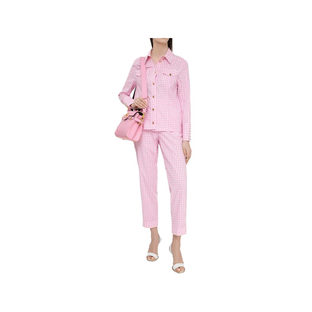 Rosa bomullsjeans och byxor