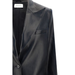 Magda Butrym Black Leather Jacket
