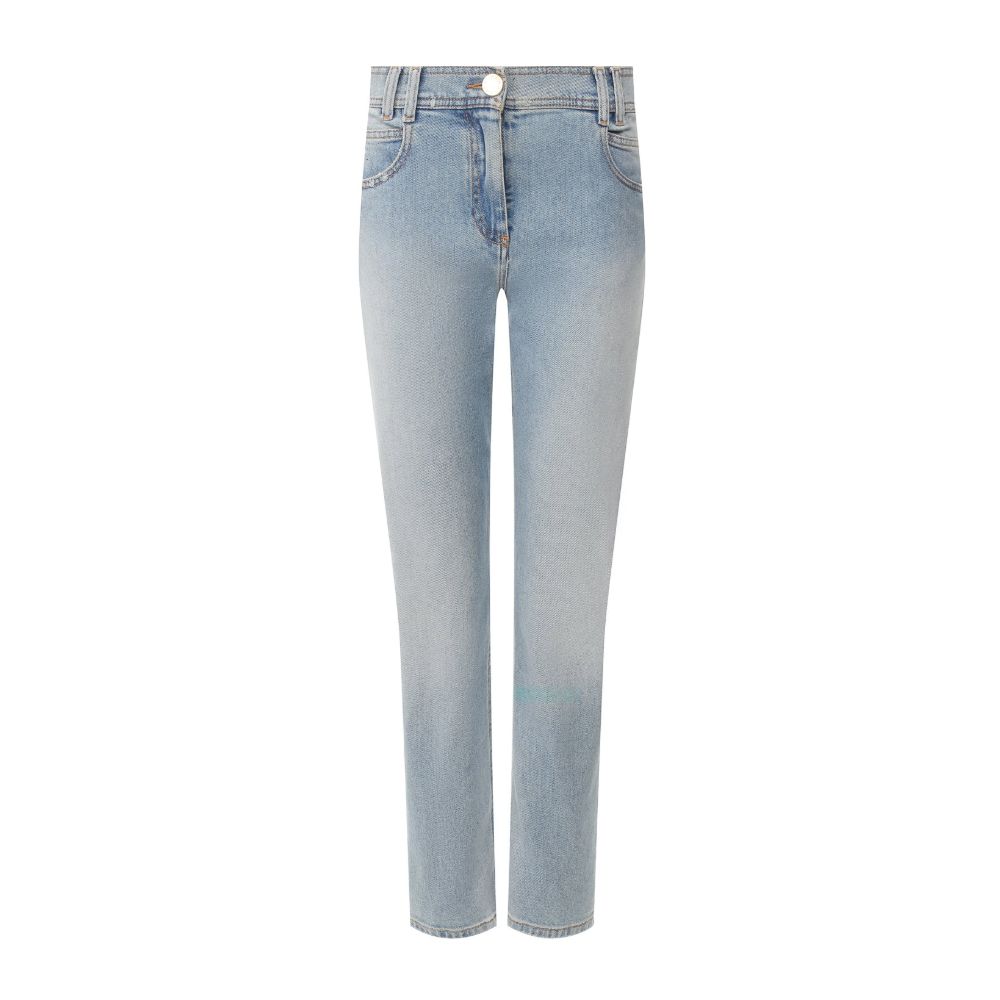 Blå bomullsjeans och byxor