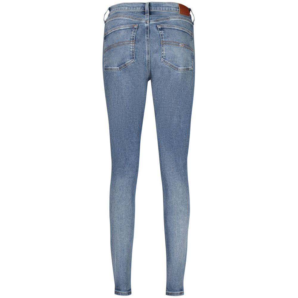 Blå bomullsjeans för kvinnor