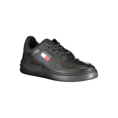 Tommy Hilfiger Black Leather Women Sneaker