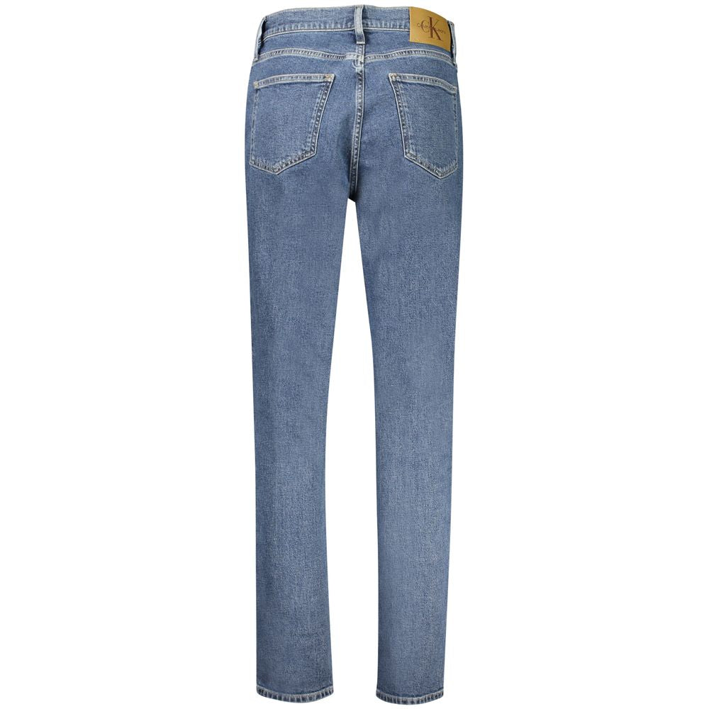 Blå bomullsjeans för kvinnor