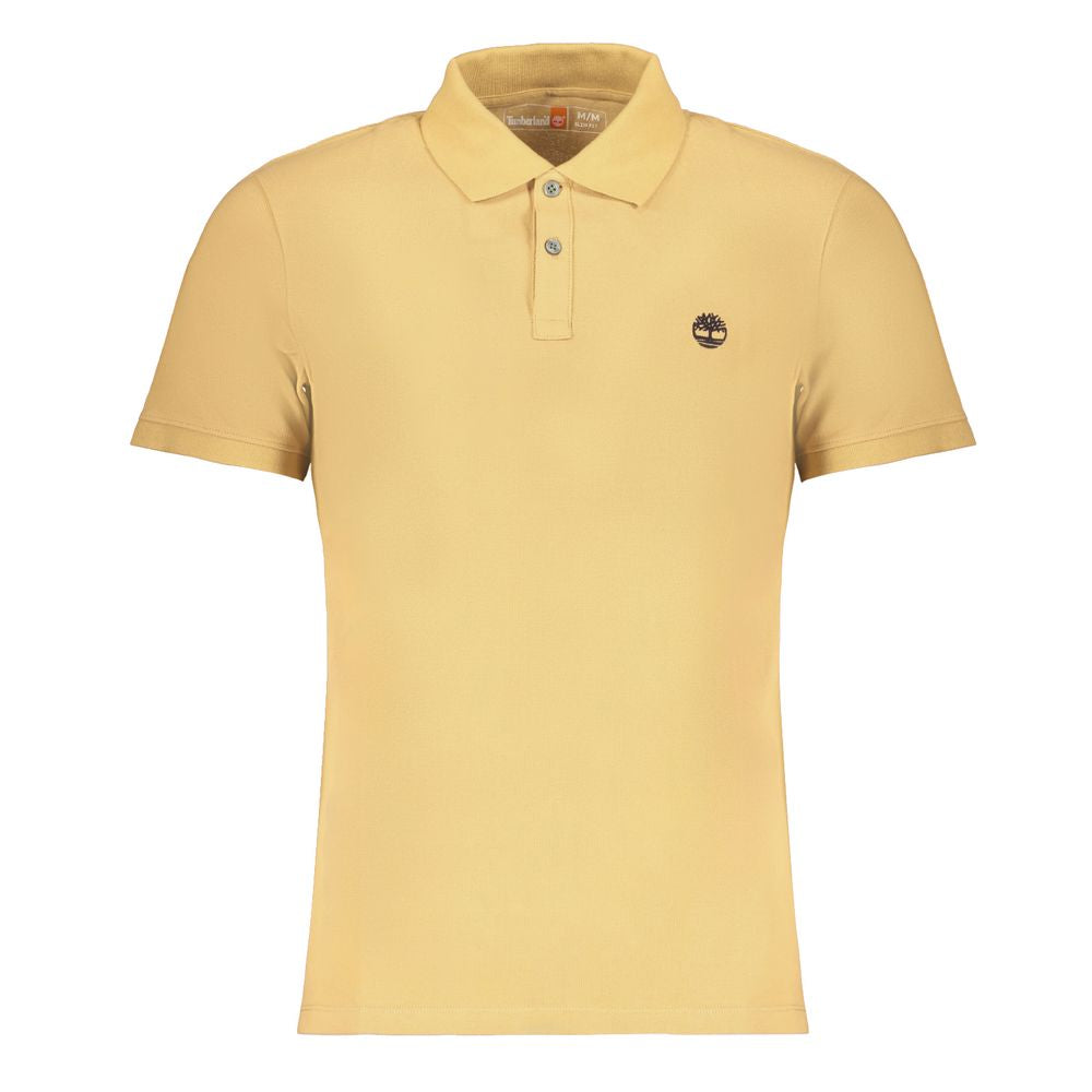 Beige bomullspoloskjorta