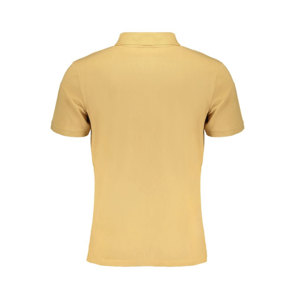 Beige bomullspoloskjorta