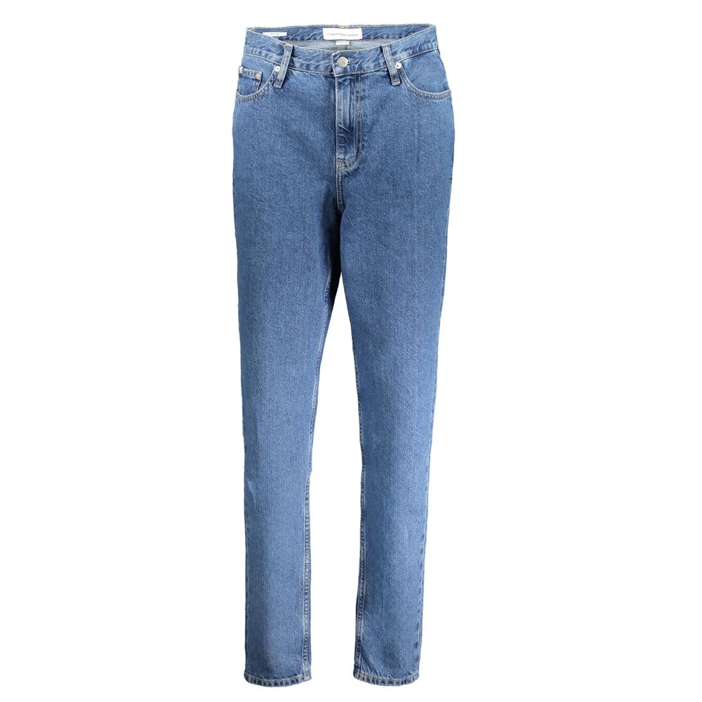 Blå bomullsjeans och byxor