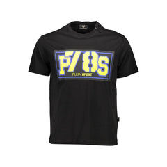 Plein Sport Black Cotton Men T-Shirt