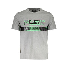 Plein Sport Gray Cotton T-Shirt