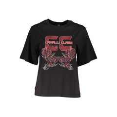 Cavalli Class Black Cotton T-Shirt