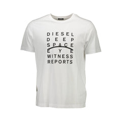 Diesel White Cotton Men T-Shirt