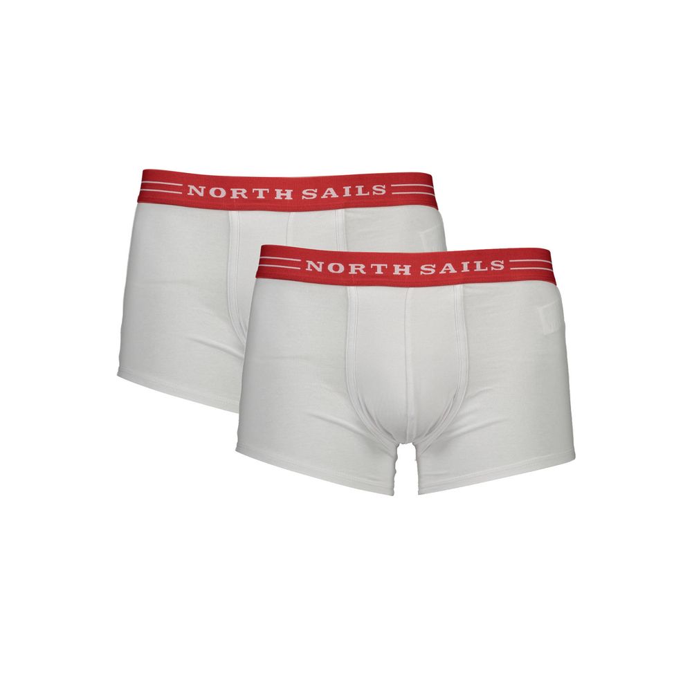 Vita bomullsboxershorts för män