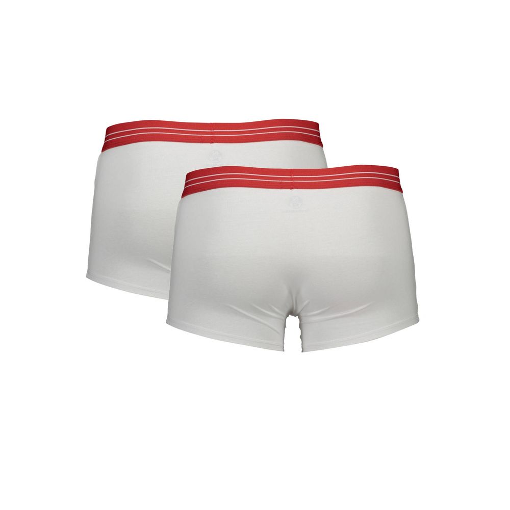 Vita bomullsboxershorts för män