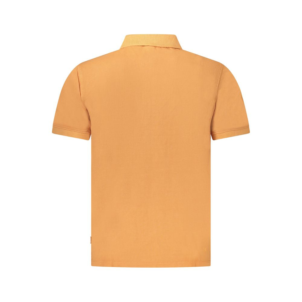 Orange bomullspolo för män