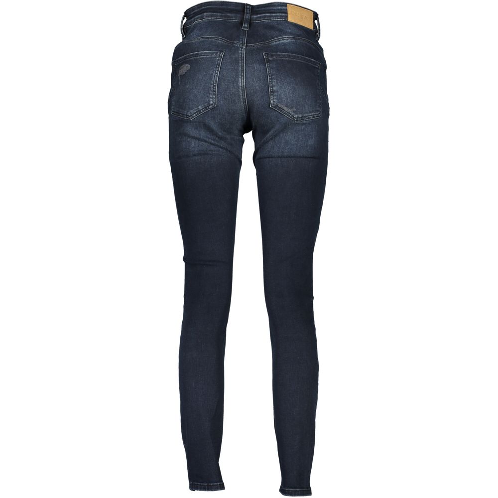 Blå bomullsjeans för kvinnor