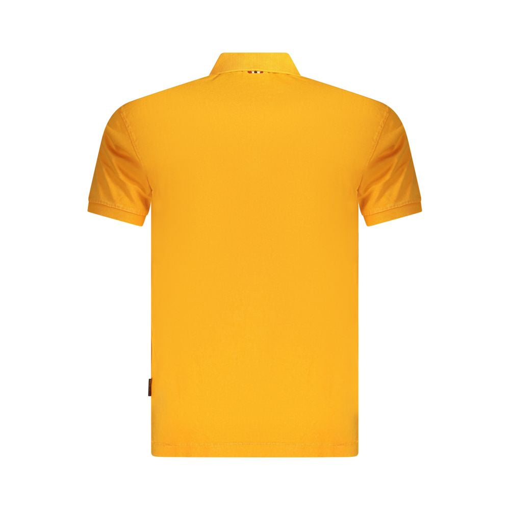 Orange bomullspolo för män
