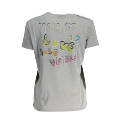 Desigual Gray Cotton T-Shirt