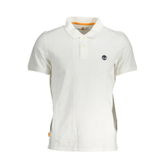 Timberland White Cotton Polo Shirt