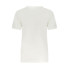 Converse White Cotton Women T-Shirt