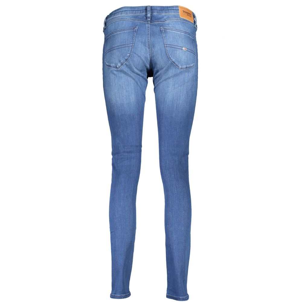 Blå bomullsjeans för kvinnor