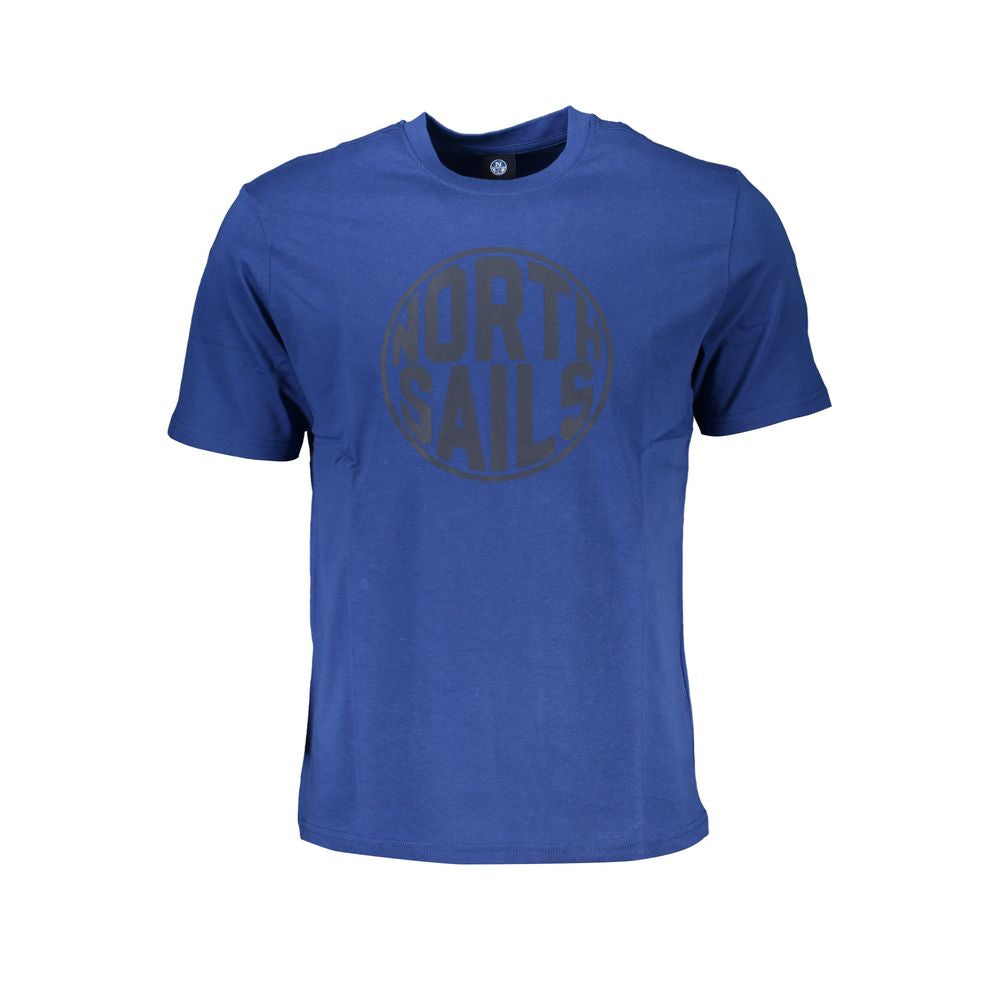 North Sails Blue Cotton Men T-Shirt