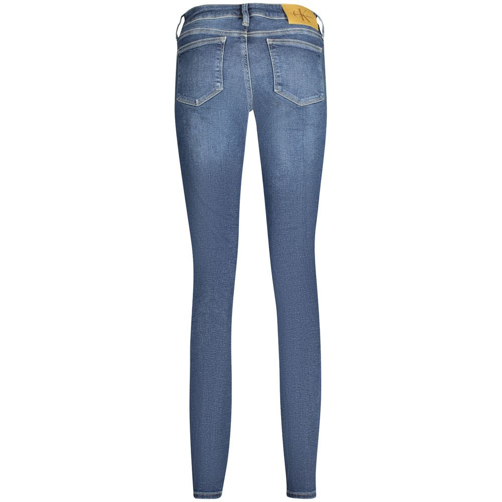Blå bomullsjeans för kvinnor