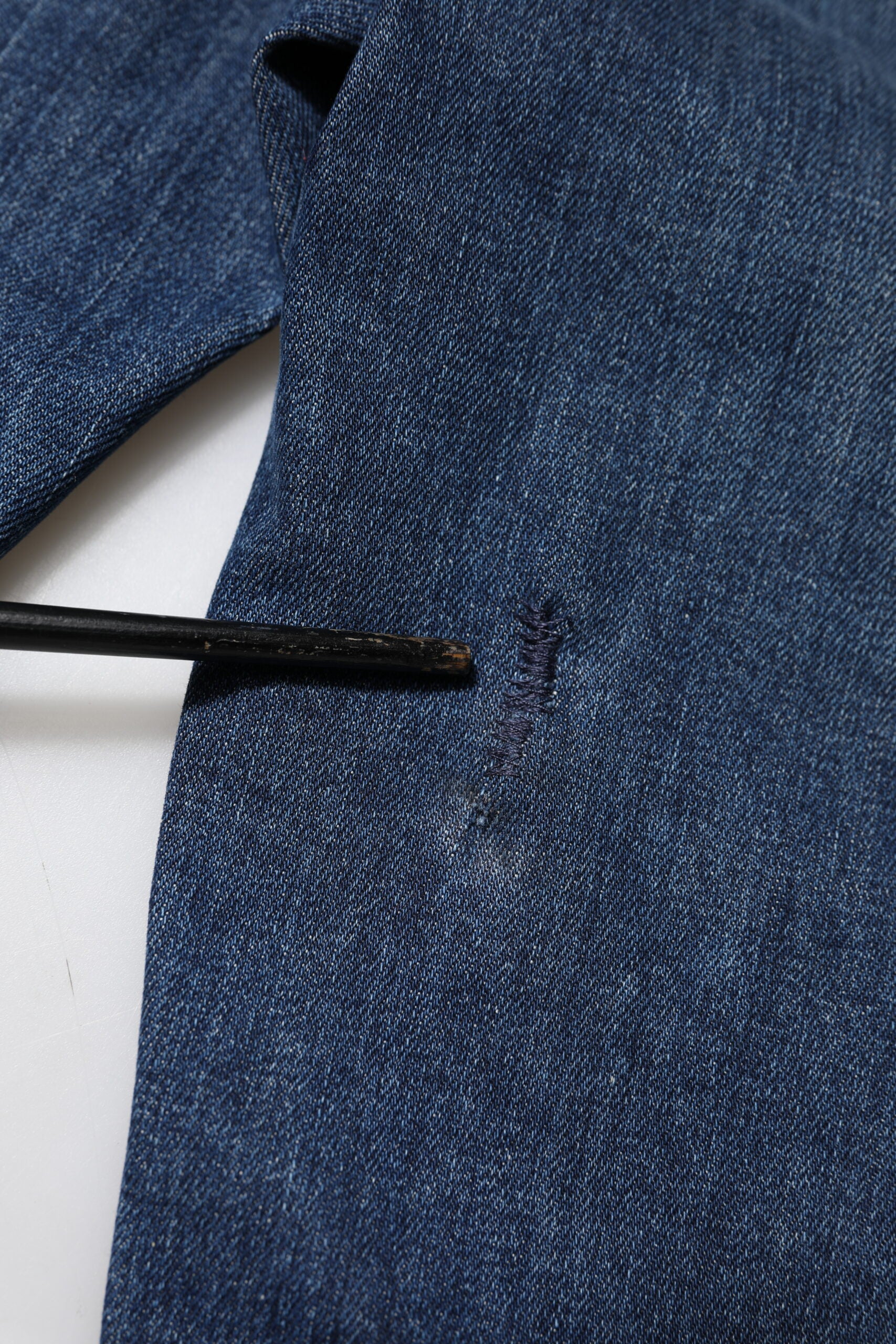 Blå skinny jeans med låg midja i bomull