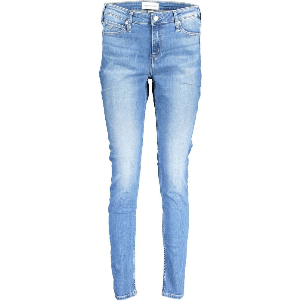 Blå bomullsjeans och byxor