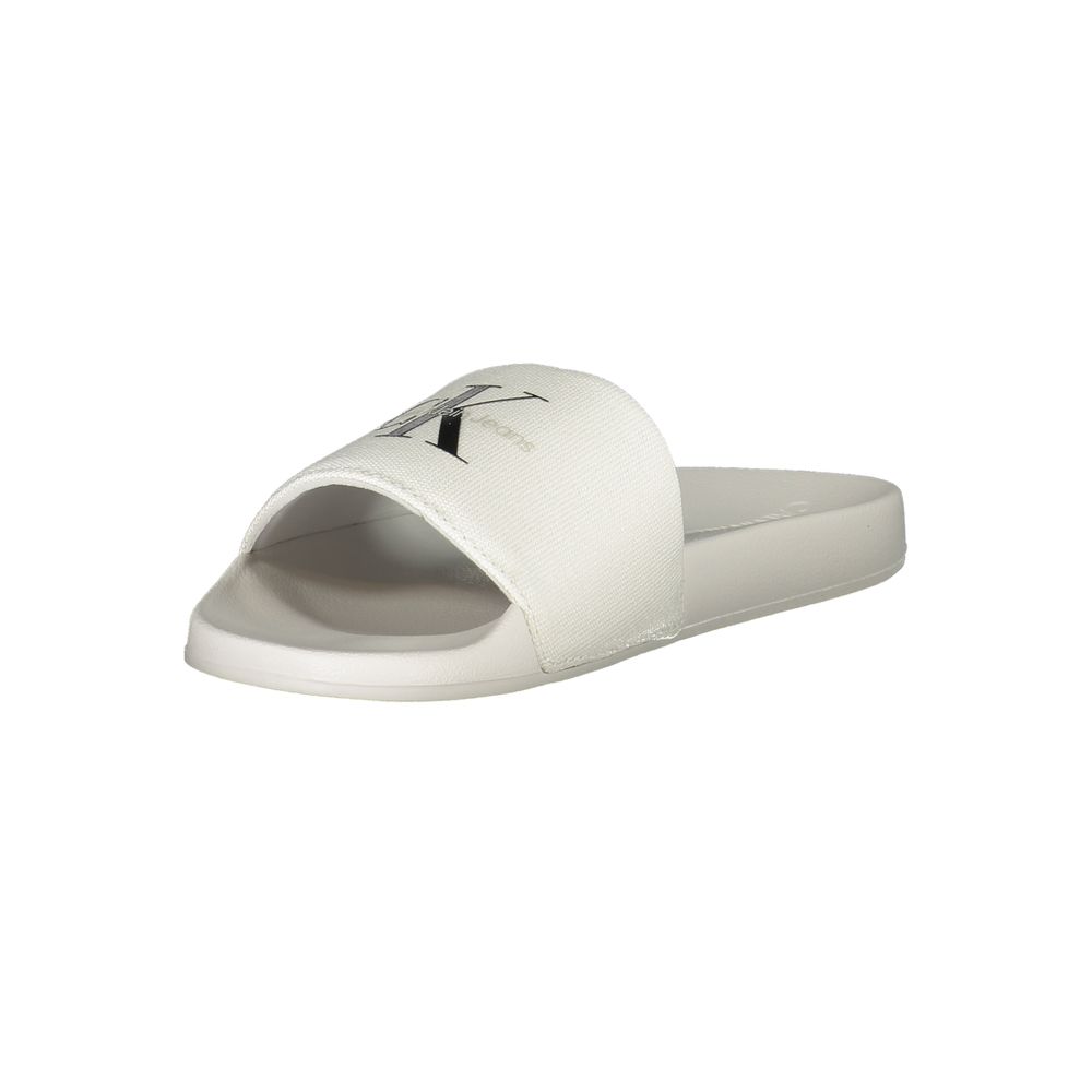 Vit polyester damsandal