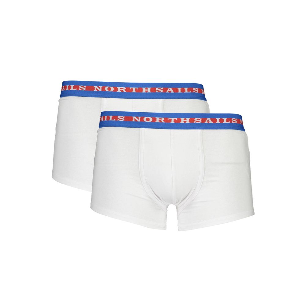 Vita bomullsboxershorts för män