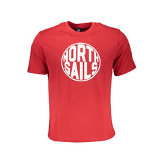 North Sails Red Cotton Men T-Shirt