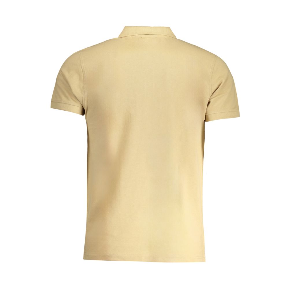 Beige bomullspoloskjorta