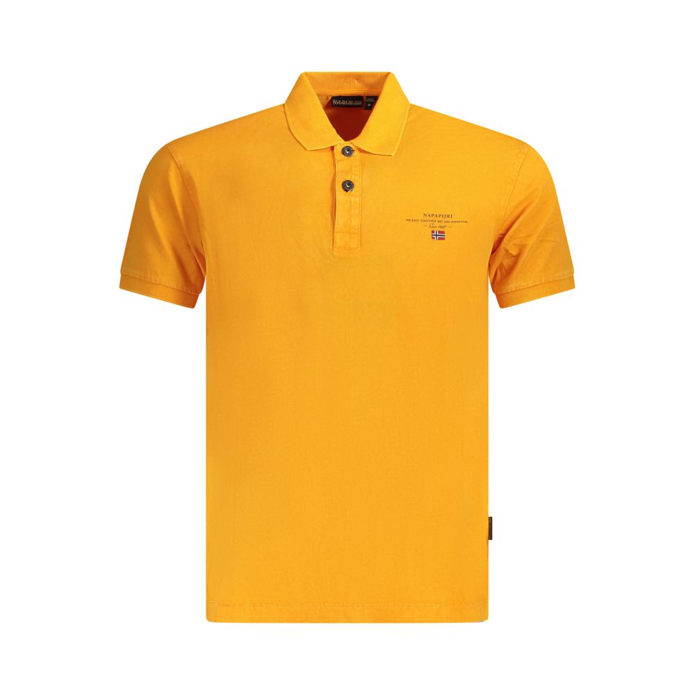 Orange bomullspolo för män