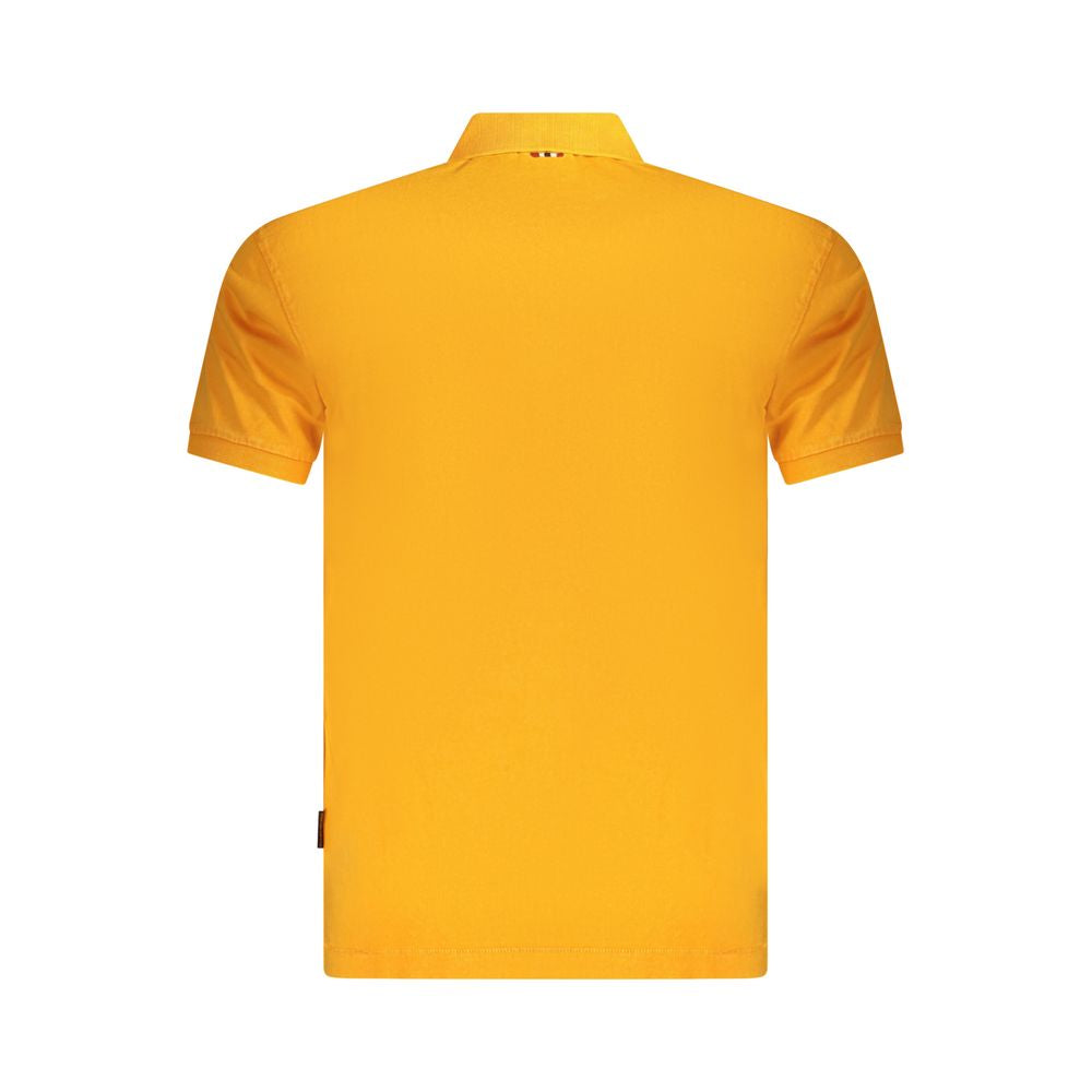 Orange bomullspolo för män