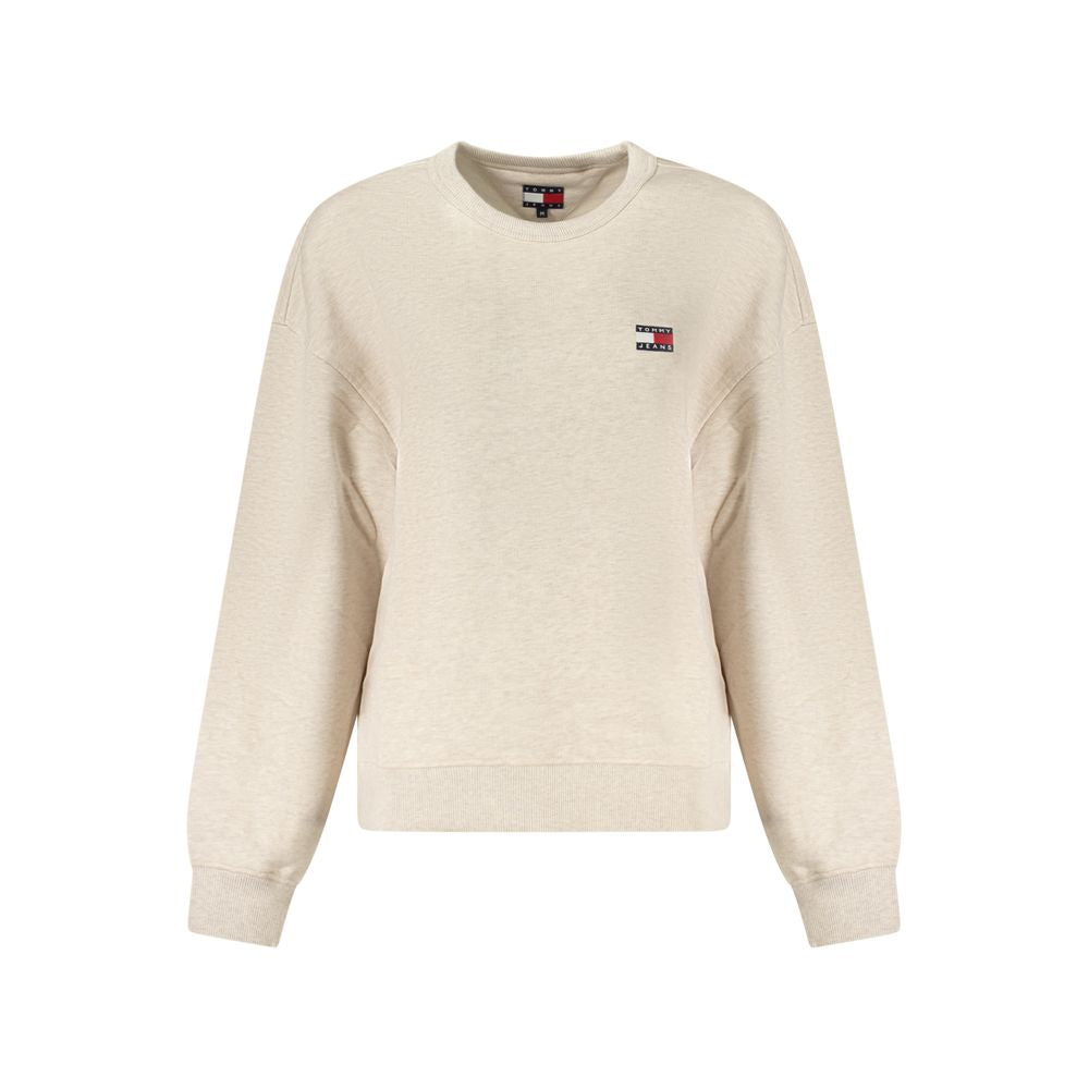 Beige bomullströja för kvinnor