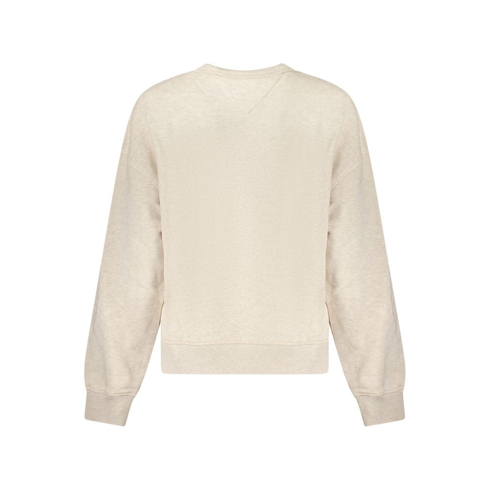 Beige bomullströja för kvinnor