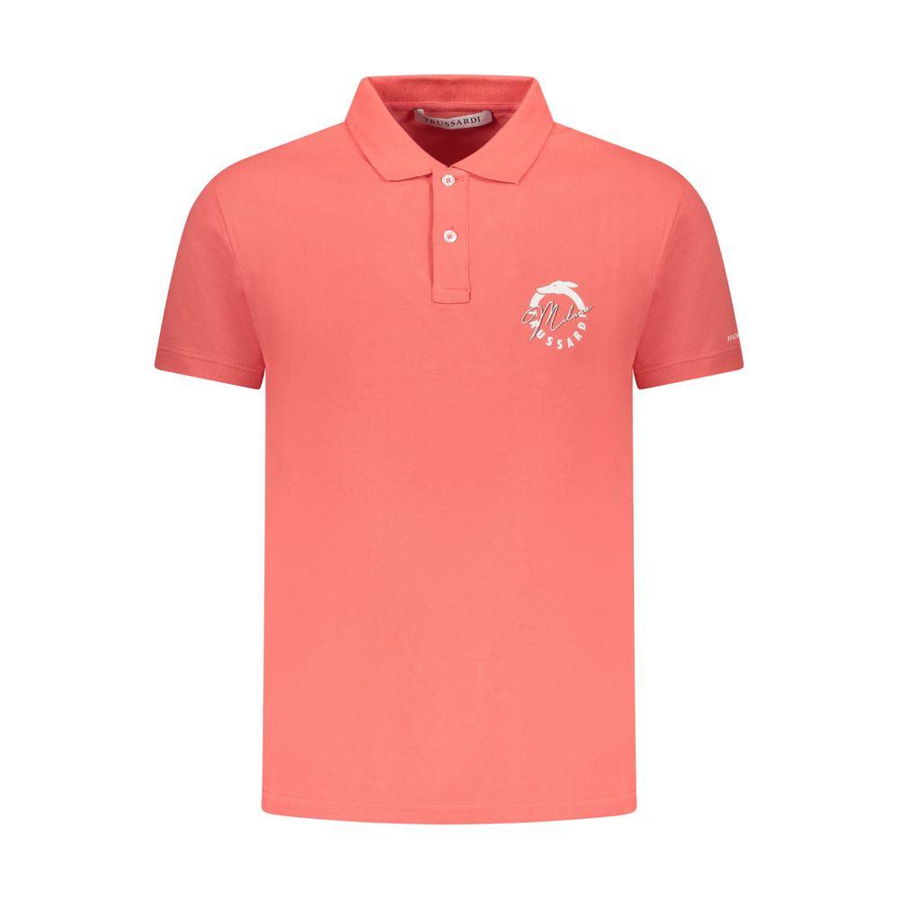 Rosa bomullspolo för män