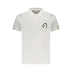 Trussardi White Cotton Men Polo Shirt