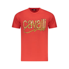 Cavalli Class Red Cotton Men T-Shirt