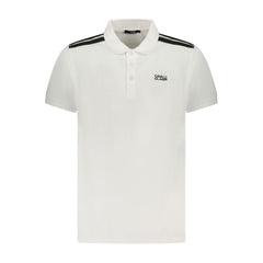 Cavalli Class White Cotton Men Polo Shirt