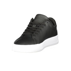 Tommy Hilfiger Black Leather Men Sneaker