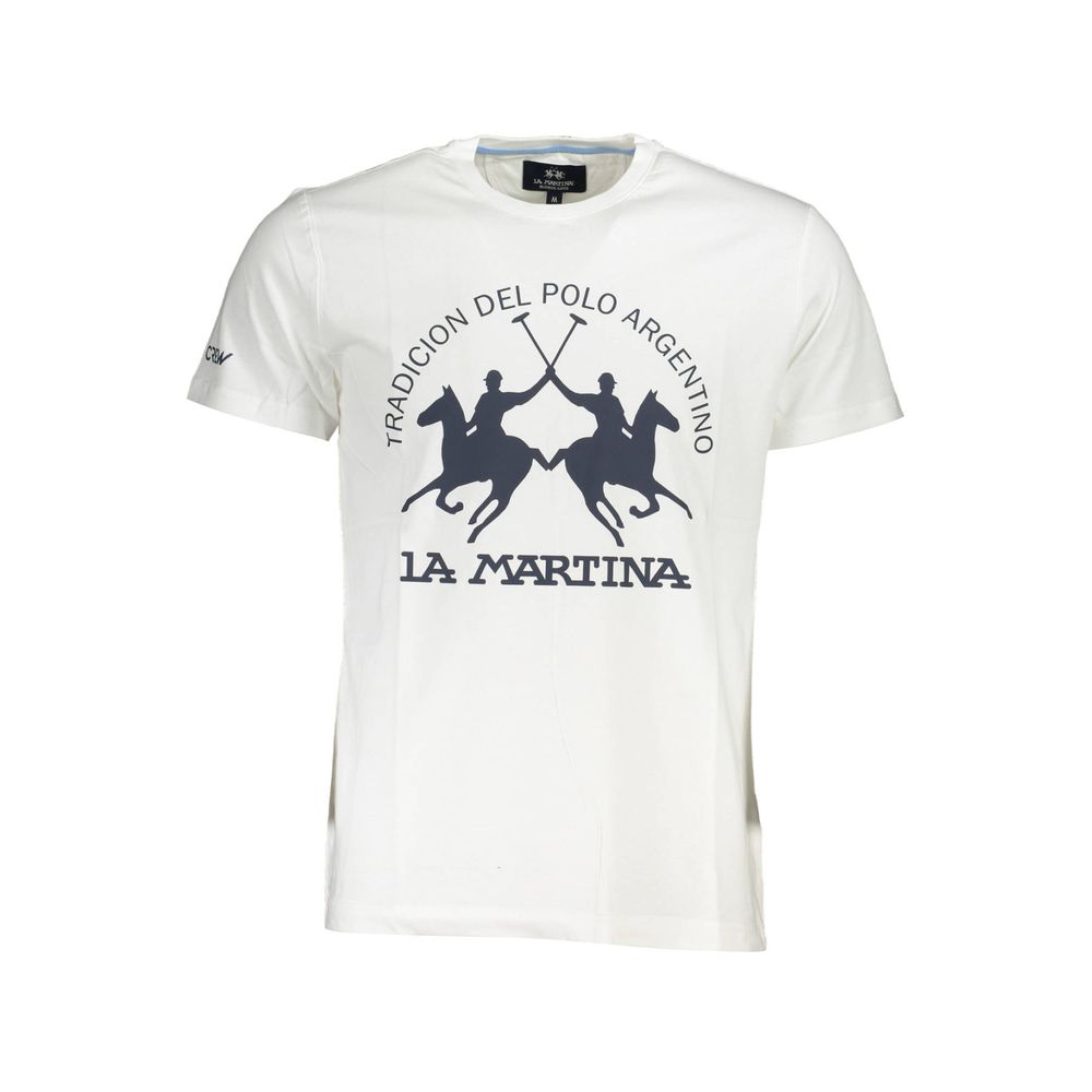 La Martina White Cotton T-Shirt