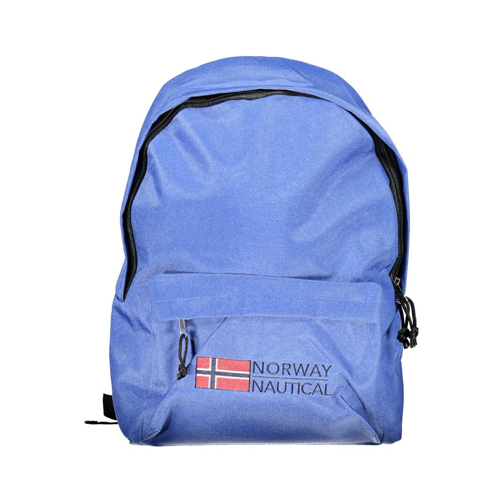 Blå polyester herrryggsäck