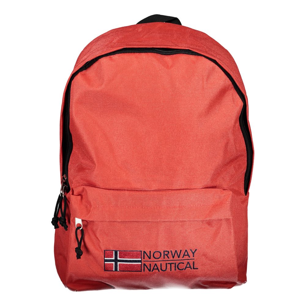 Röd polyester herrryggsäck